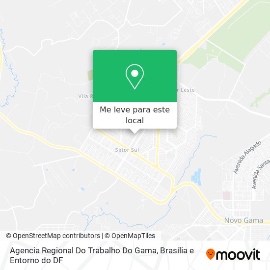 Agencia Regional Do Trabalho Do Gama mapa