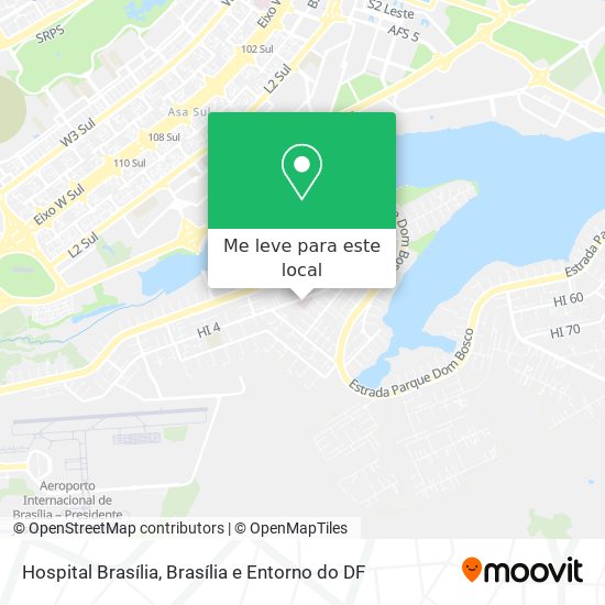 Hospital Brasília mapa