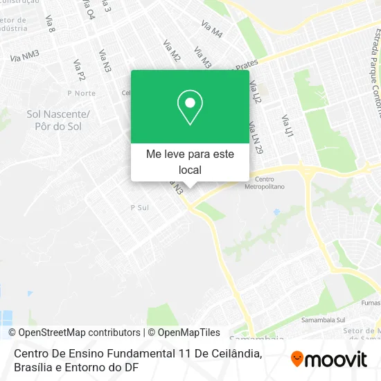 Centro De Ensino Fundamental 11 De Ceilândia mapa