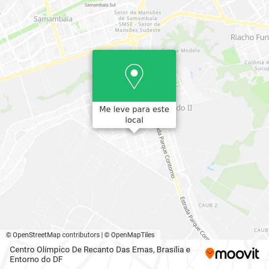 Centro Olímpico De Recanto Das Emas mapa