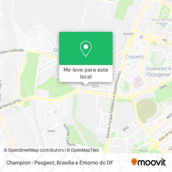 Champion - Peugeot mapa