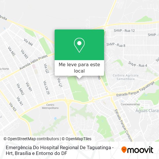 Emergência Do Hospital Regional De Taguatinga - Hrt mapa