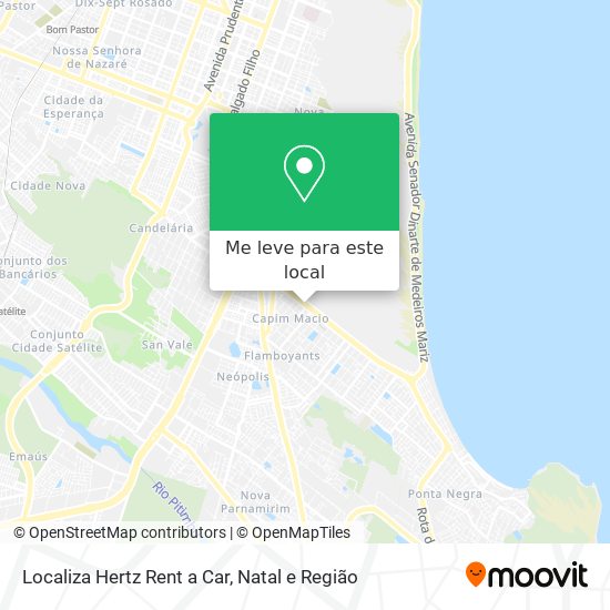 Localiza Hertz Rent a Car mapa