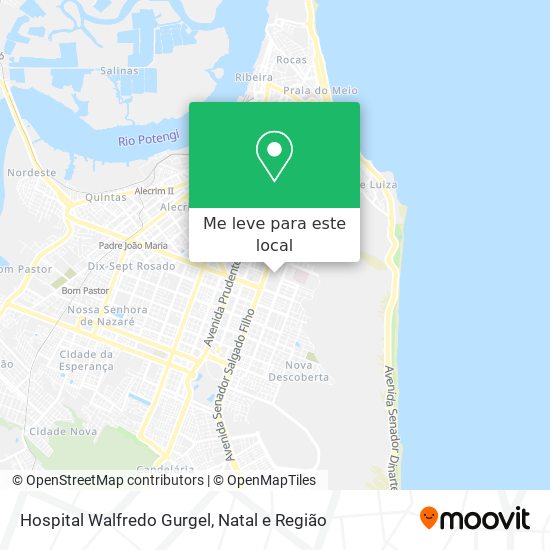 Hospital Walfredo Gurgel mapa