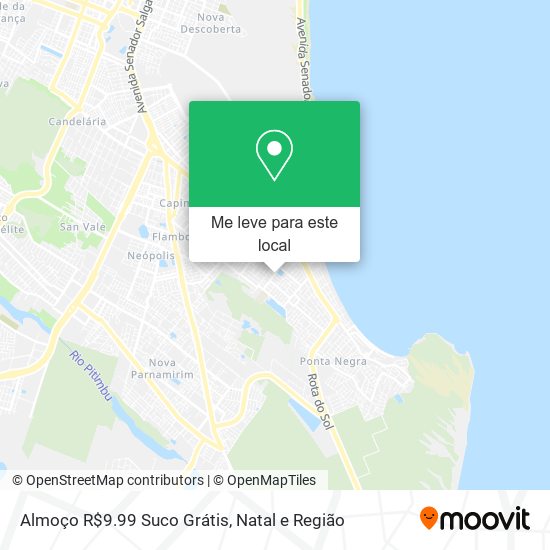 Almoço R$9.99 Suco Grátis mapa