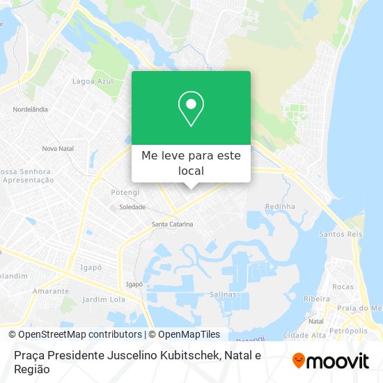 Praça Presidente Juscelino Kubitschek mapa