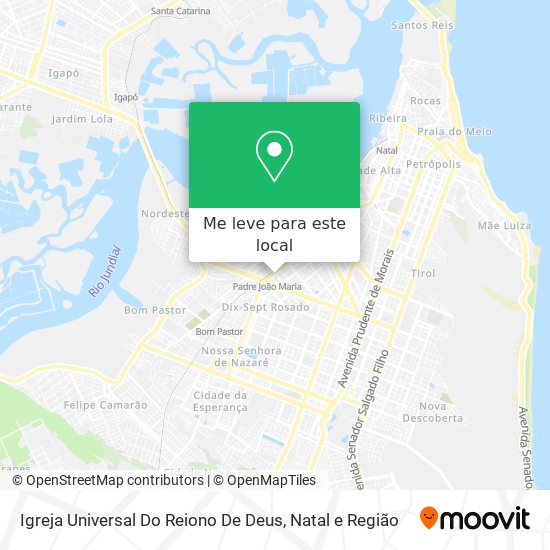 Igreja Universal Do Reiono De Deus mapa