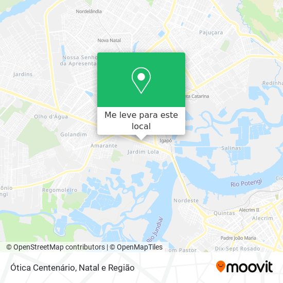 Ótica Centenário mapa