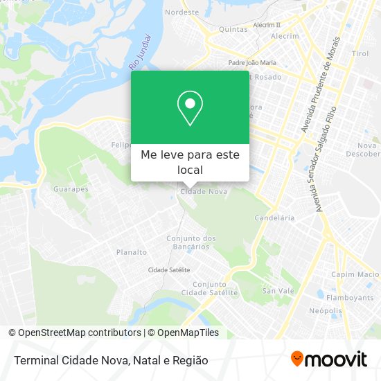 Terminal Cidade Nova mapa