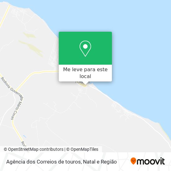 Agência dos Correios de touros mapa