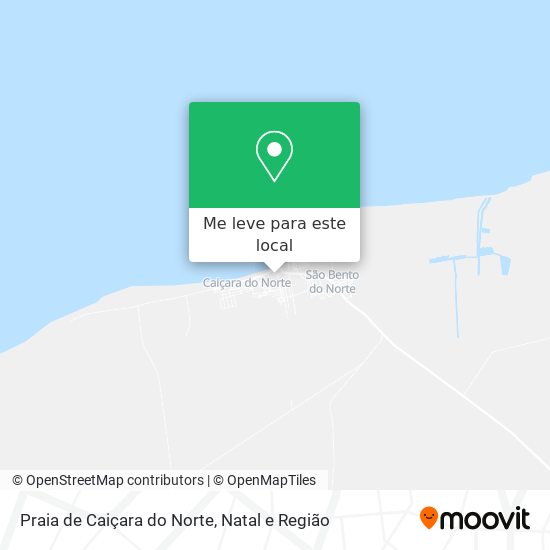 Praia de Caiçara do Norte mapa