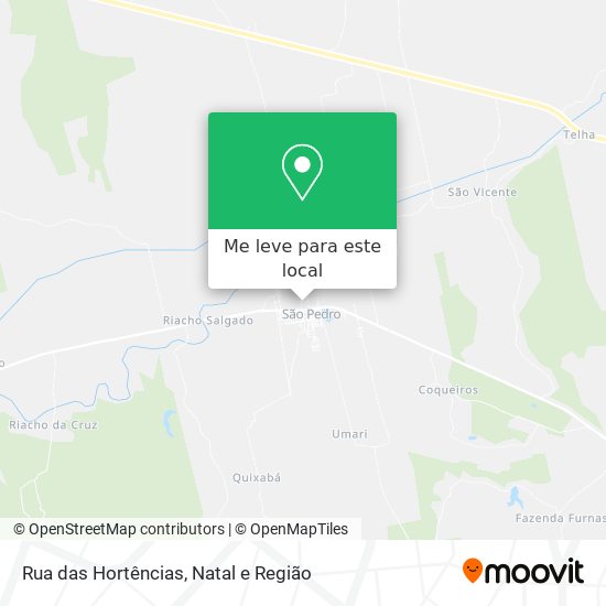 Rua das Hortências mapa