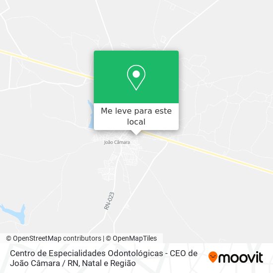 Centro de Especialidades Odontológicas - CEO de João Câmara / RN mapa