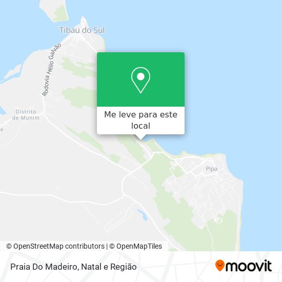 Praia Do Madeiro mapa