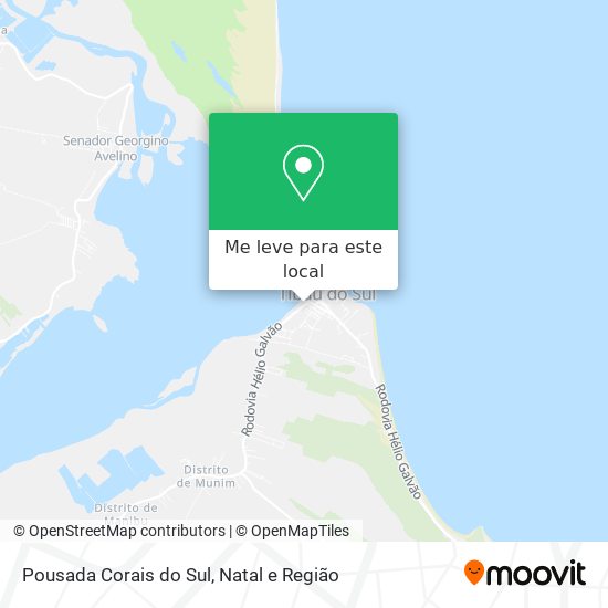 Pousada Corais do Sul mapa