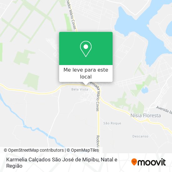 Karmelia Calçados São José de Mipibu mapa