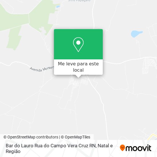 Bar do Lauro Rua do Campo Vera Cruz RN mapa