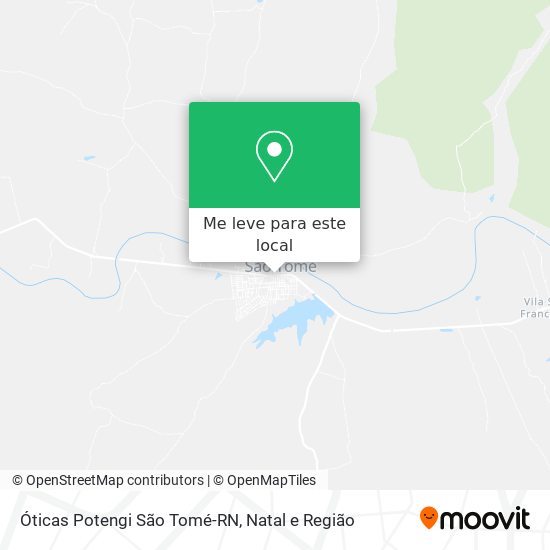 Óticas Potengi São Tomé-RN mapa