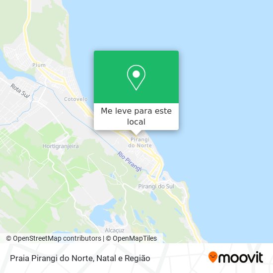 Praia Pirangi do Norte mapa