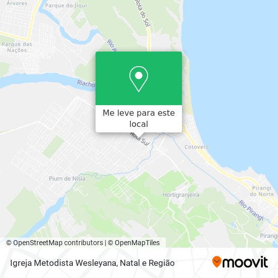 Igreja Metodista Wesleyana mapa