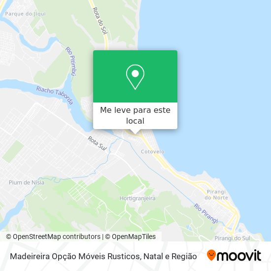 Madeireira Opção Móveis Rusticos mapa
