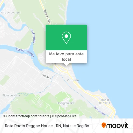Rota Roots Reggae House - RN mapa