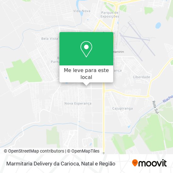 Marmitaria Delivery da Carioca mapa