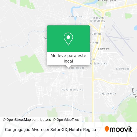 Congregação Alvorecer Setor-XX mapa