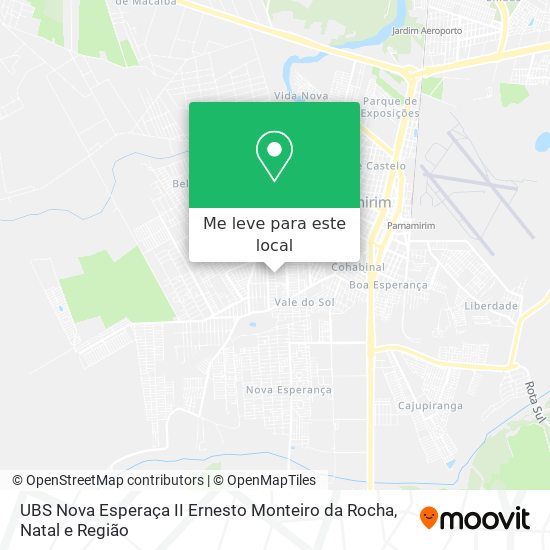 UBS Nova Esperaça II Ernesto Monteiro da Rocha mapa