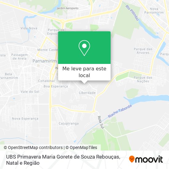 UBS Primavera Maria Gorete de Souza Rebouças mapa