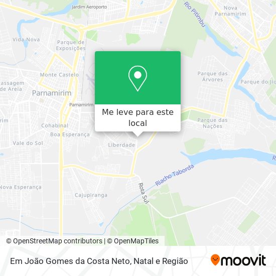 Em João Gomes da Costa Neto mapa