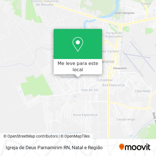 Igreja de Deus Parnamirim RN mapa