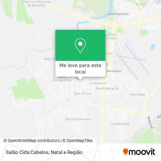 Salão Cida Cabelos mapa