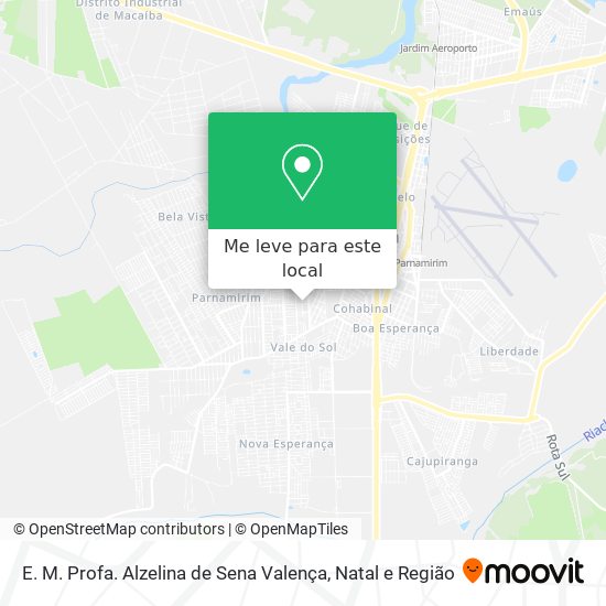 E. M. Profa. Alzelina de Sena Valença mapa
