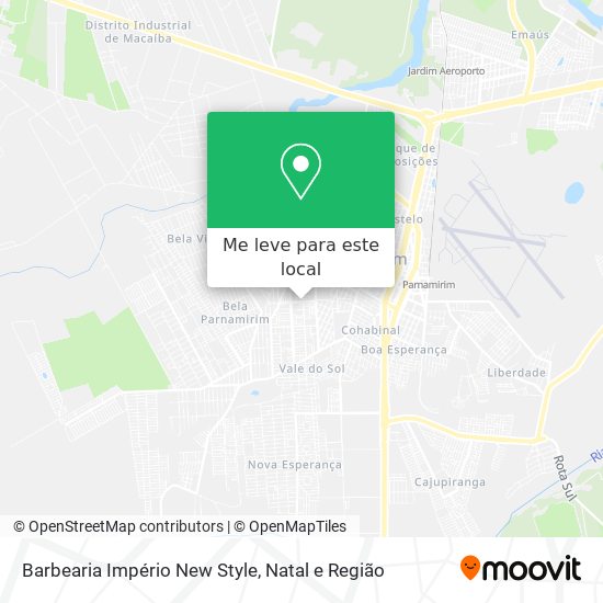 Barbearia Império New Style mapa