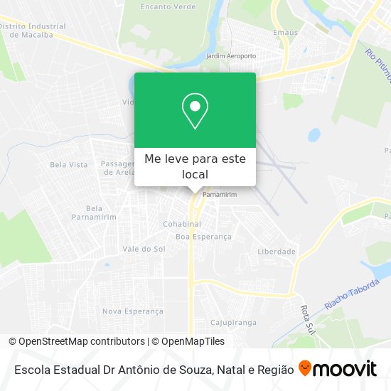 Escola Estadual Dr Antônio de Souza mapa