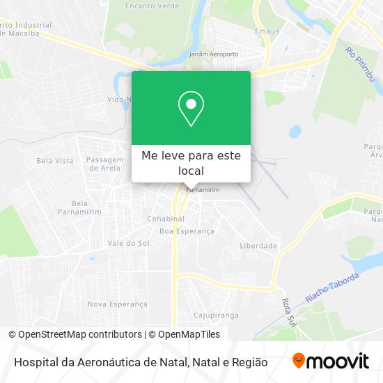Hospital da Aeronáutica de Natal mapa