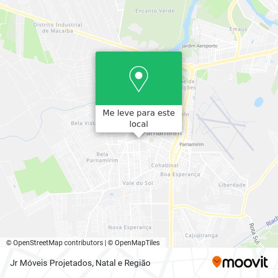 Jr Móveis Projetados mapa