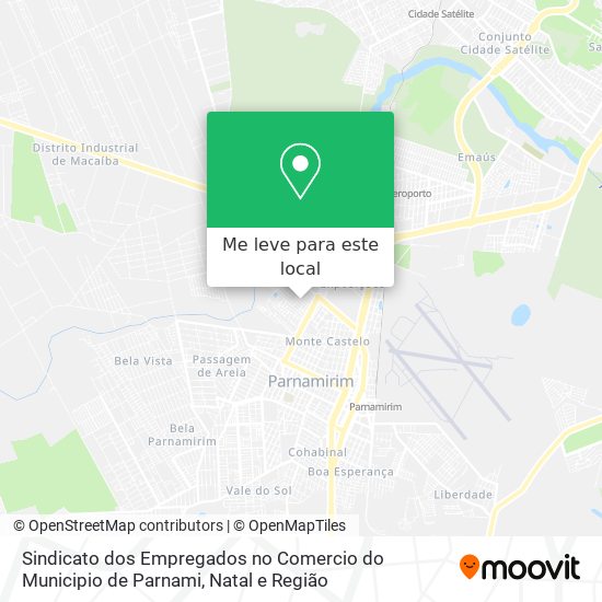 Sindicato dos Empregados no Comercio do Municipio de Parnami mapa