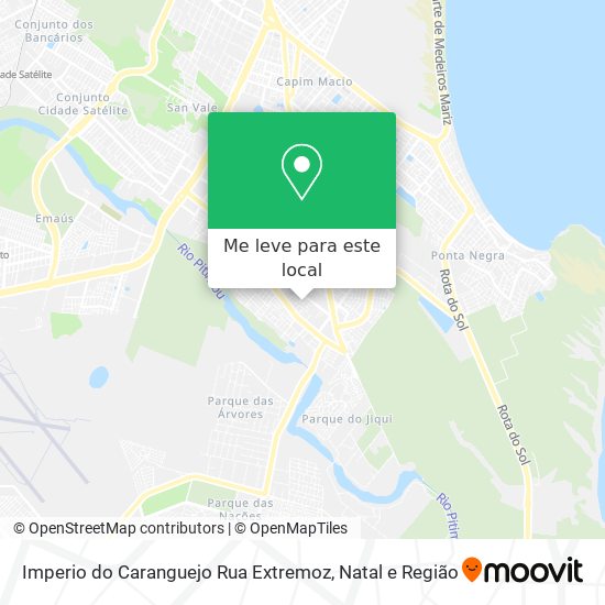 Imperio do Caranguejo Rua Extremoz mapa