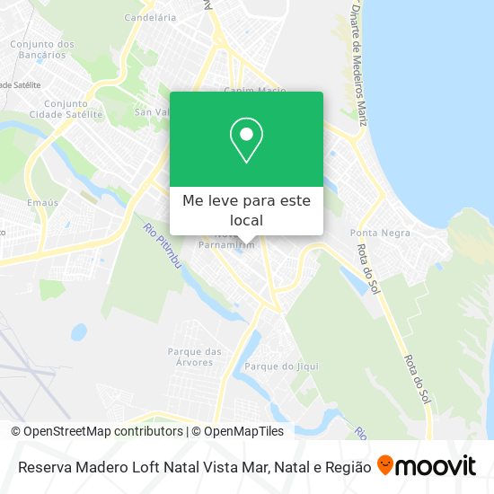 Reserva Madero Loft Natal Vista Mar mapa