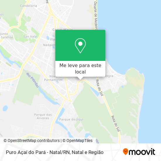 Puro Açaí do Pará - Natal/RN mapa