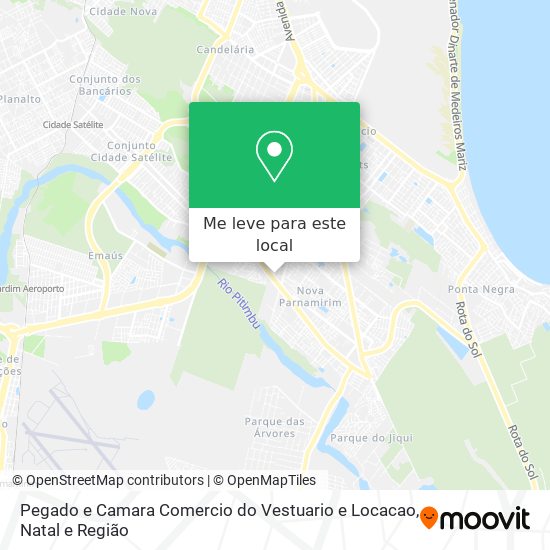 Pegado e Camara Comercio do Vestuario e Locacao mapa