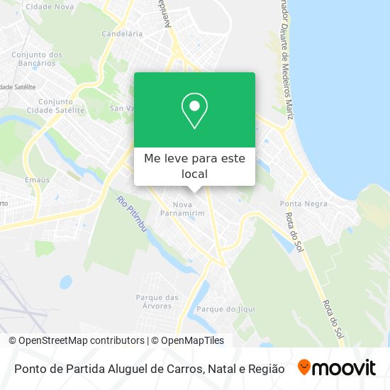 Ponto de Partida Aluguel de Carros mapa