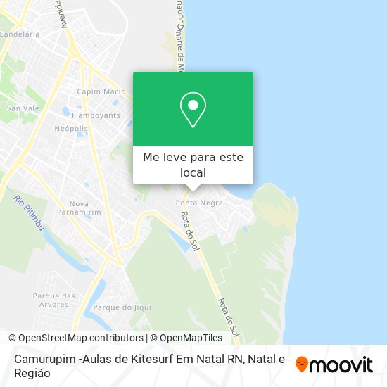 Camurupim -Aulas de Kitesurf Em Natal RN mapa