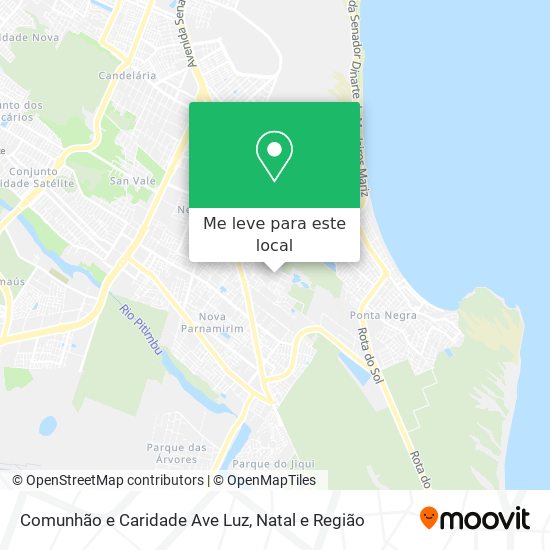 Comunhão e Caridade Ave Luz mapa