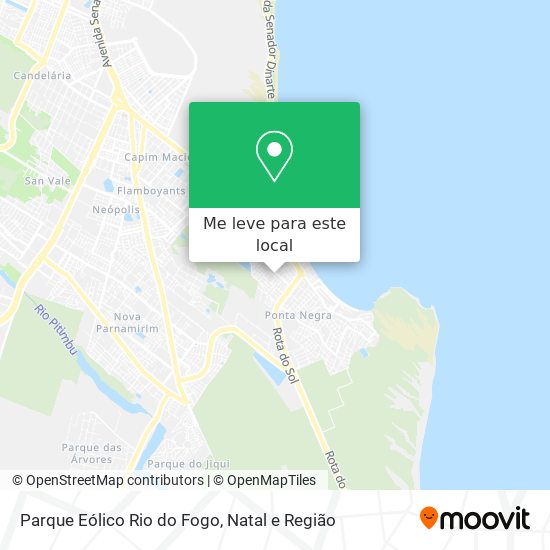 Parque Eólico Rio do Fogo mapa