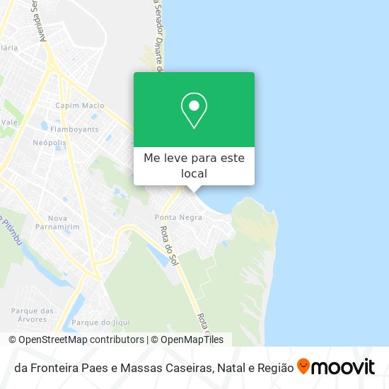 da Fronteira Paes e Massas Caseiras mapa