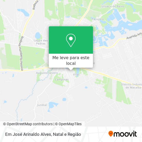 Em José Arinaldo Alves mapa