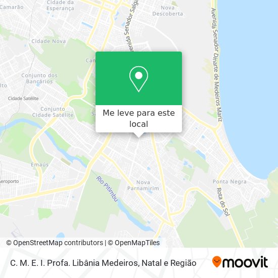 C. M. E. I. Profa. Libânia Medeiros mapa